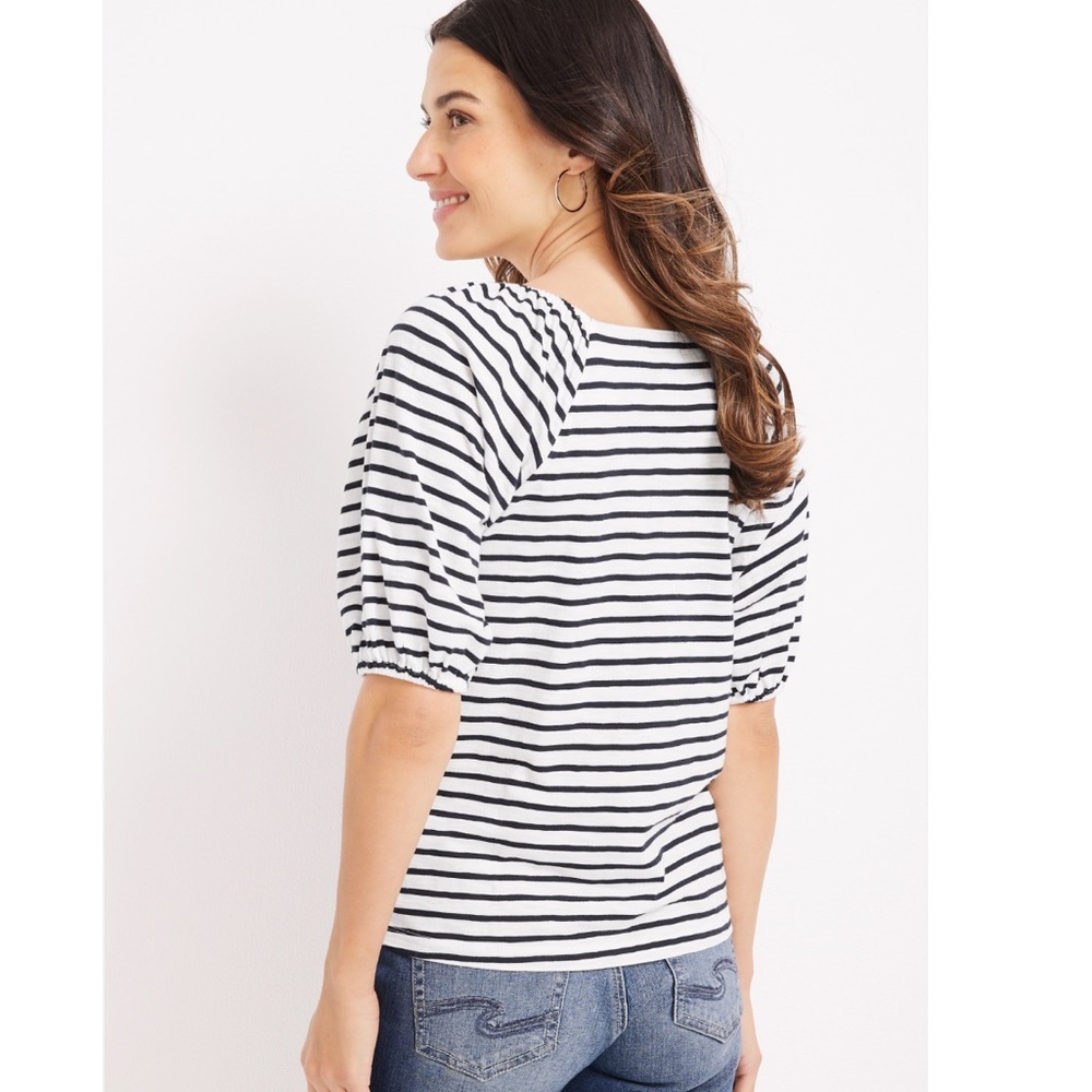 Maurices Charleston Striped Balloon Sleeve Top - Picture 2 of 9